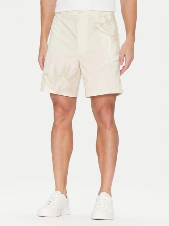 Obrázek produktu BOSS Šortky z materiálu C-Karlos 50538839 Écru Regular Fit Krémová