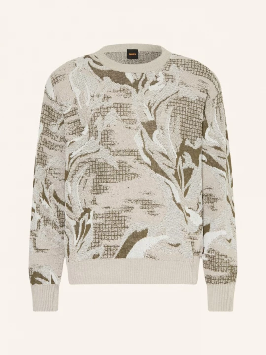 Obrázek produktu Boss Svetr Aflorado khaki / béžová / bílá