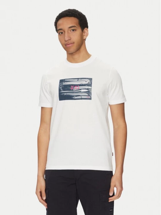 Obrázek produktu BOSS T-Shirt Dune 50539194 Écru Regular Fit Krémová