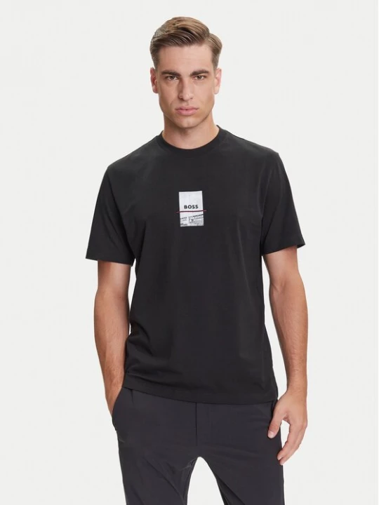 Obrázek produktu BOSS T-Shirt Photoprint 50545869 Černá Relaxed Fit