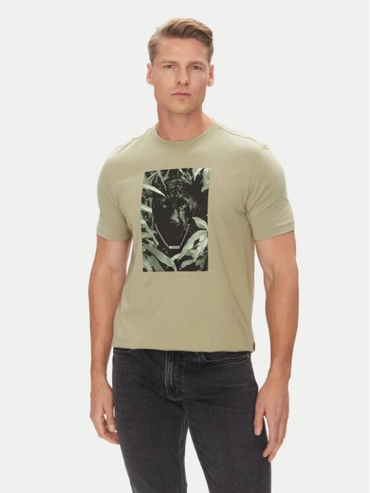 Obrázek produktu BOSS T-Shirt Te_Animali 50546362 Zelená Regular Fit
