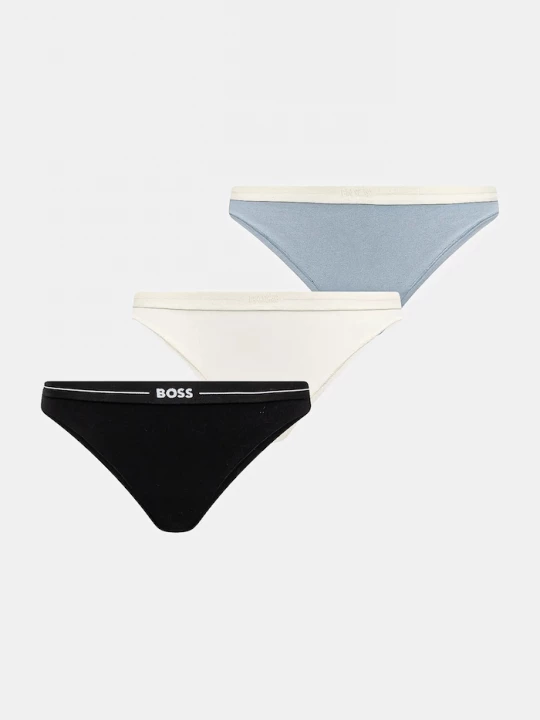 Obrázek produktu BOSS tanga dámské bavlněné s elastanem 3P THONG 3-pack černá