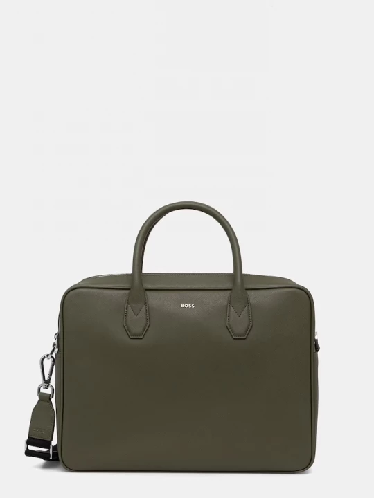 Obrázek produktu BOSS taška na notebook pánská kožená Northon_Doc. Case zelená