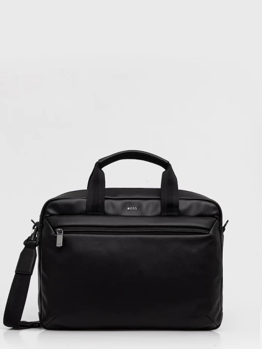 Obrázek produktu BOSS taška na notebook pánská z imitace kůže Jace_Doc Case černá