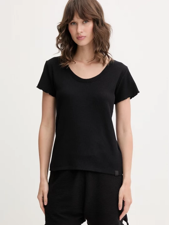 Obrázek produktu BOSS tričkové pyžamo dámské s modalem Cosy Waffle T-Shirt černá
