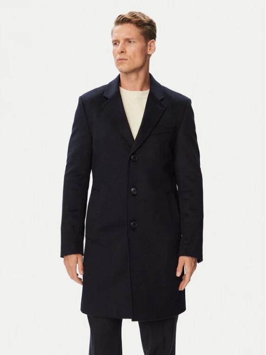 Obrázek produktu BOSS Vlněný kabát H-Hyde-264 50571557 Tmavomodrá Slim Fit