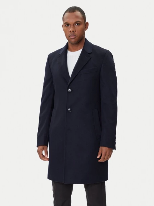 Obrázek produktu BOSS Vlněný kabát Hyde 50549187 Tmavomodrá Slim Fit