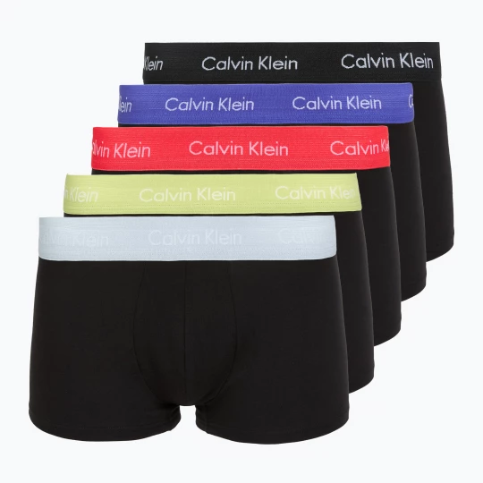 Obrázek produktu Boxerky Calvin Klein LV00NB4412 Low Rise Trunk 5 pairs black in green bloom wb / black in dazzlin