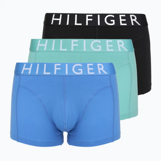 Obrázek produktu Boxerky Tommy Hilfiger Trumk 3 pairs arctic aqua / black / cobalt blue