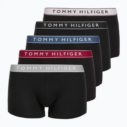 Obrázek produktu Boxerky Tommy Hilfiger Trunk WB 5 pairs pale pink / antique silver / ruby jewel / aegean sea / black