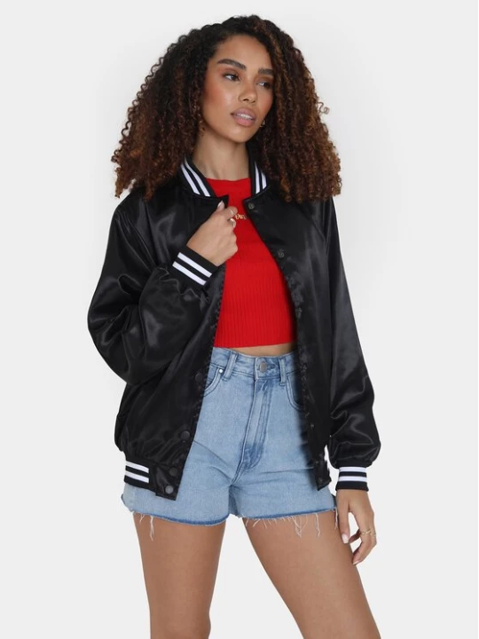 Obrázek produktu Brave Soul Bunda bomber LJK-FRANCES Černá Straight Fit