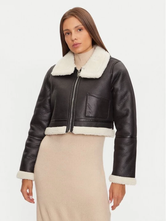 Obrázek produktu Brave Soul Bunda z imitace kůže LJK-MAX683 Černá Regular Fit