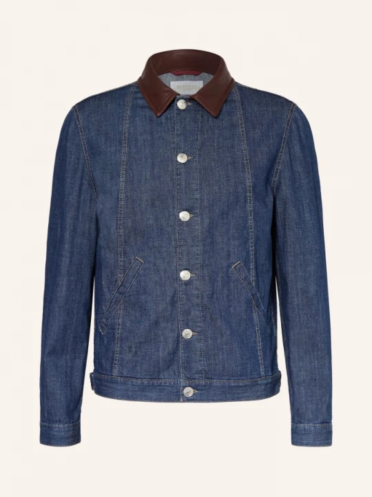 Obrázek produktu Brunello Cucinelli Džínová Bunda coh51 denim scuro+bruciato