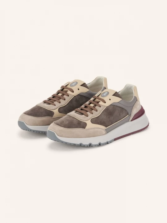 Obrázek produktu Brunello Cucinelli Sneakersy tmavě šedá / béžová / tmavě červená