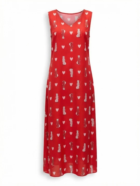 Obrázek produktu Brunfelsia Letní šaty 'Loungewear dress' červená