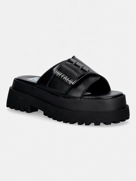Obrázek produktu Buffalo pantofle na platformě dámské Pluto Slide Buckle černá