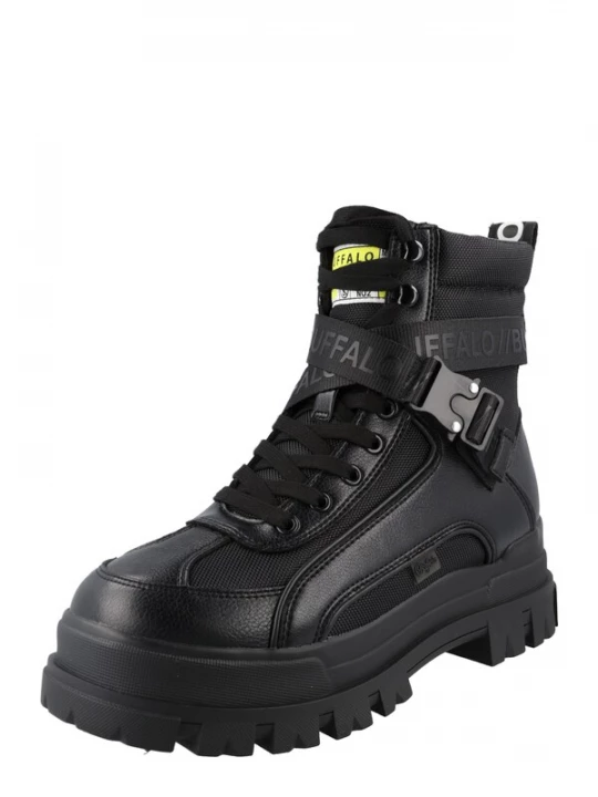 Obrázek produktu BUFFALO Šněrovací boty 'ASPHA COM1 LACEUP MID' světle zelená / černá / bílá