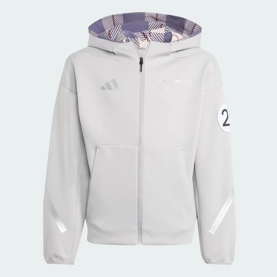 Obrázek produktu Bunda Mercedes - AMG Petronas Formula One Team Silver Arrows Full-Zip Hood Adidas Grey Two