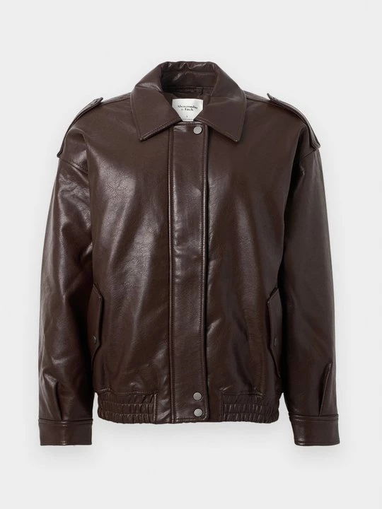 Obrázek produktu Bunda z umělé kůže Abercrombie & Fitch hnědá