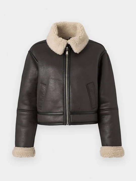 Obrázek produktu Bunda z umělé kůže Abercrombie & Fitch hnědá