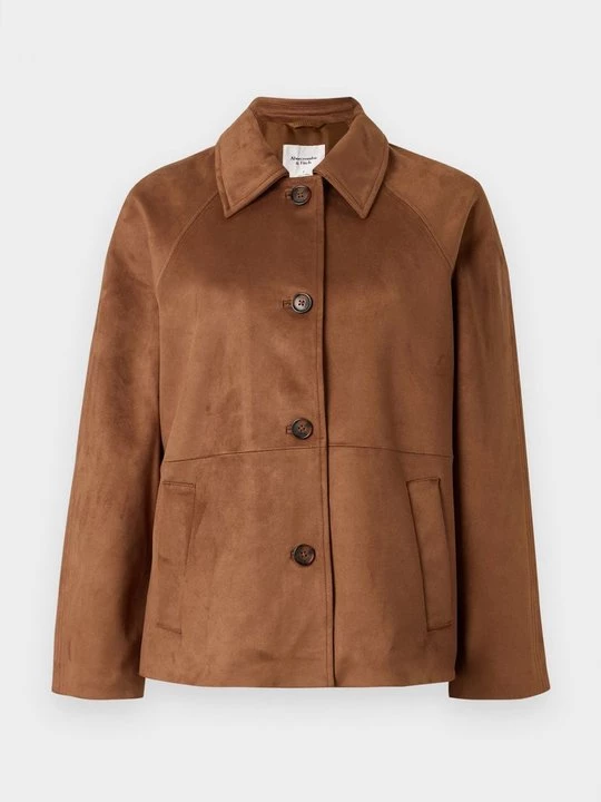 Obrázek produktu Bunda z umělé kůže Abercrombie & Fitch světlehnědá