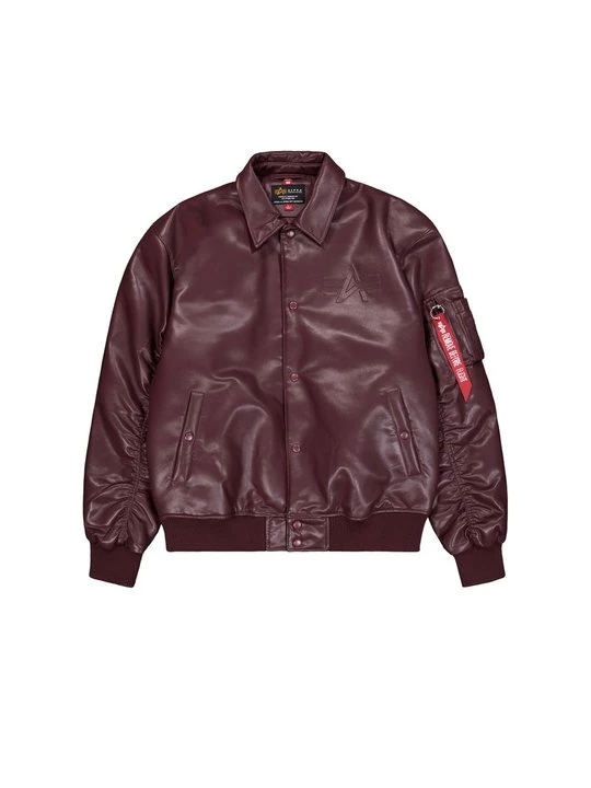 Obrázek produktu Bunda z umělé kůže Alpha Industries tmavě červená