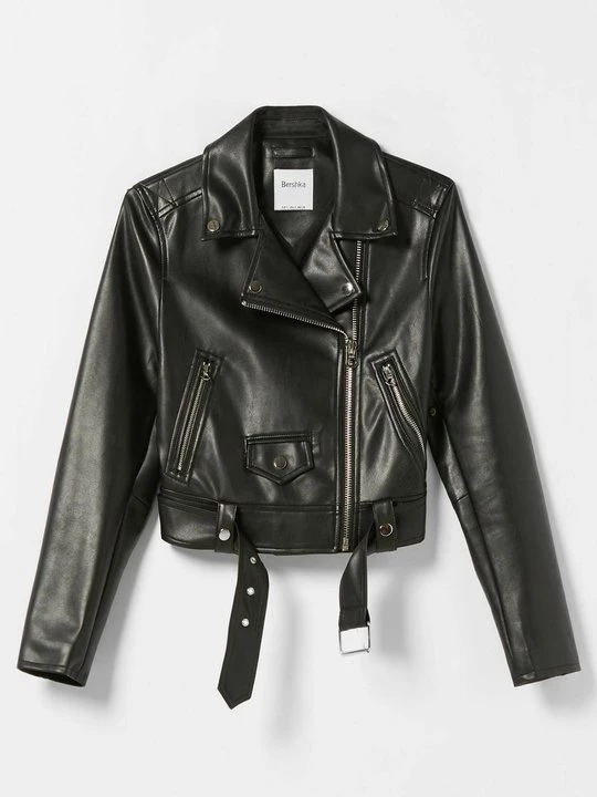 Obrázek produktu Bunda z umělé kůže Bershka černá