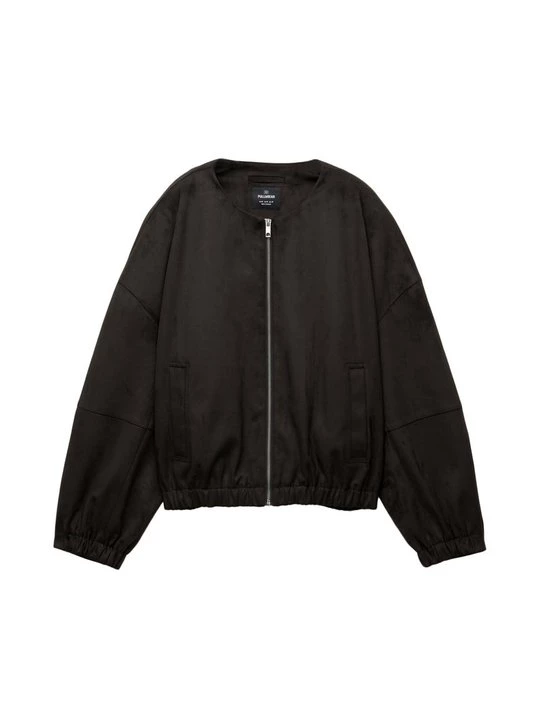 Obrázek produktu Bunda z umělé kůže PULL&BEAR tmavě hnědá