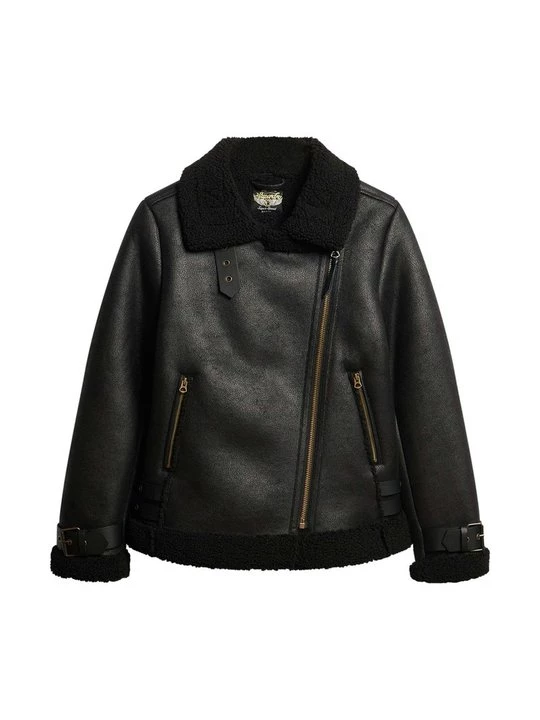 Obrázek produktu Bunda z umělé kůže Superdry černá