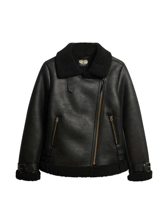 Obrázek produktu Bunda z umělé kůže Superdry černá