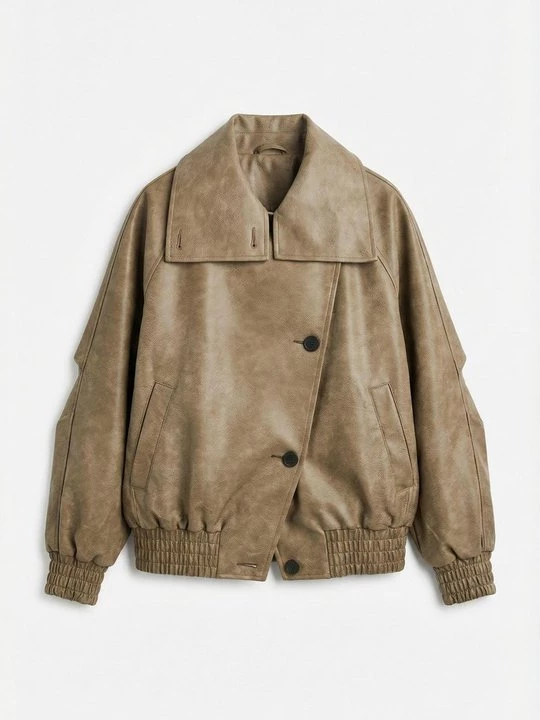 Obrázek produktu Bunda z umělé kůže Topshop hnědá