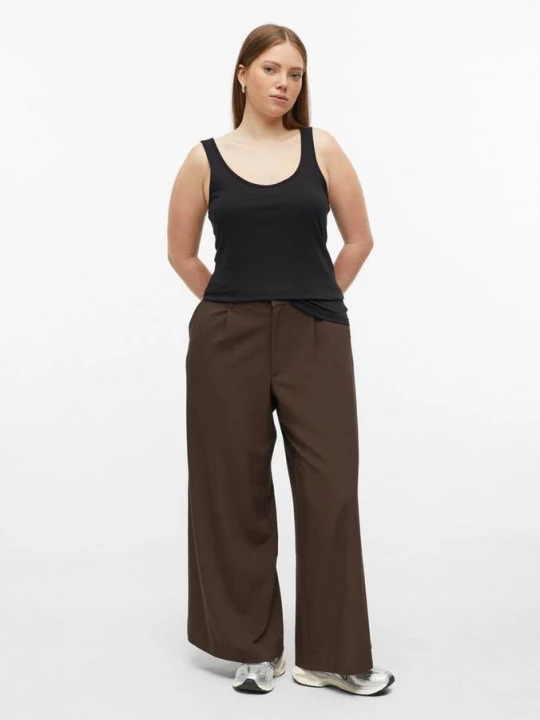 Obrázek produktu Bundfaltenhose mit weitem Bein QS hnědá