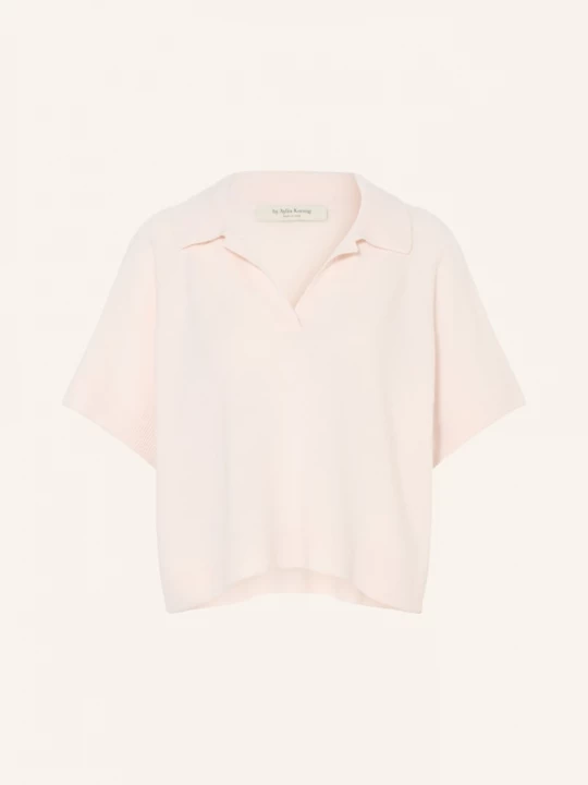 Obrázek produktu By Aylin Koenig Pletené Polo Tričko Erika Z Merino Vlny S Kašmírem světle růžová