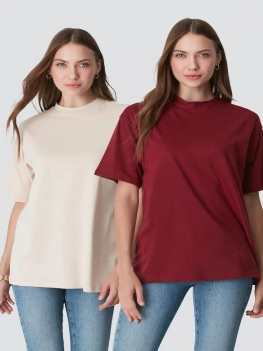 Obrázek produktu C&City Tričko režná / vínově červená