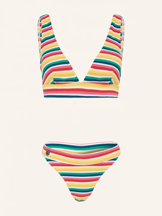 Obrázek produktu Café Du Cycliste Bralette Bikiny Olivia žlutá / červená / zelená CAFÉ DU CYCLISTE