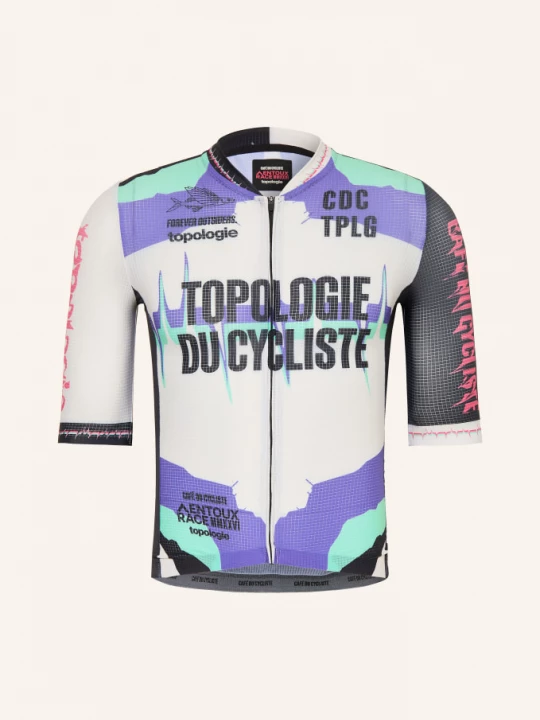 Obrázek produktu Café Du Cycliste Cyklistický Dres Bergida Topologie mátová / fialová / černá