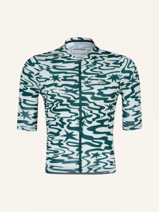 Obrázek produktu Café Du Cycliste Cyklistický Dres Laurette bílá / žlutá / petrolejová