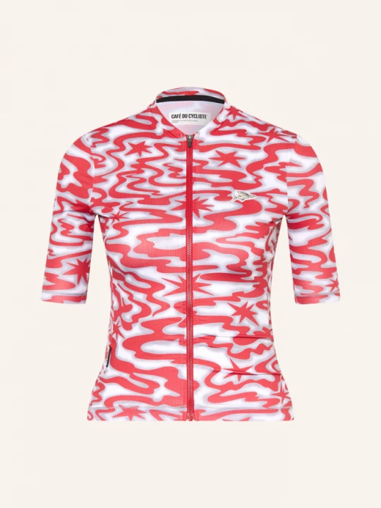 Obrázek produktu Café Du Cycliste Cyklistický Dres Laurette šedá / tmavě červená / bílá