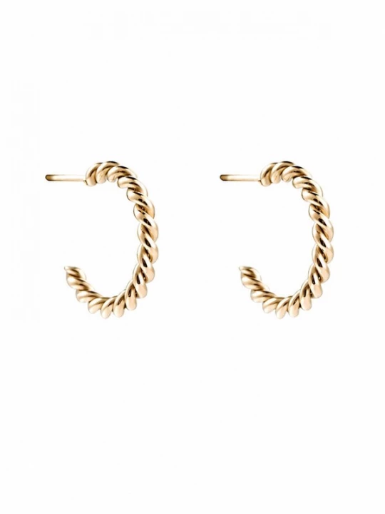 Obrázek produktu Cala Rose Náušnice 'BRAIDED HOOPS' zlatá