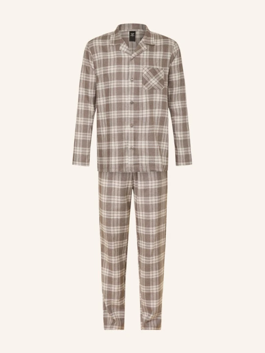 Obrázek produktu Calida Pyžamo Relax Flannel Mood Z Flanelu hnědá