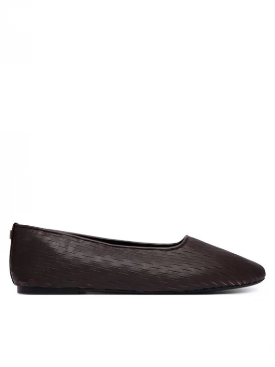 Obrázek produktu Calvin Klein Baleríny Oblique Ballerina Cut Lth HW0HW03033 Bordó