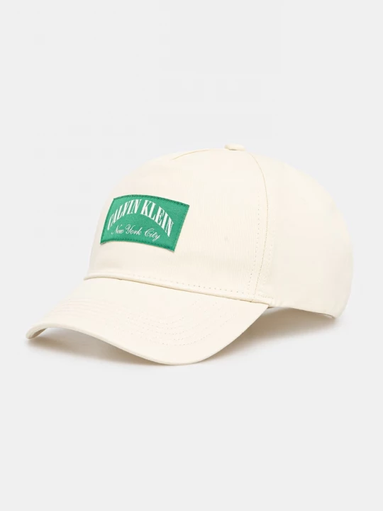 Obrázek produktu Calvin Klein baseballová čepice bavlněná béžová