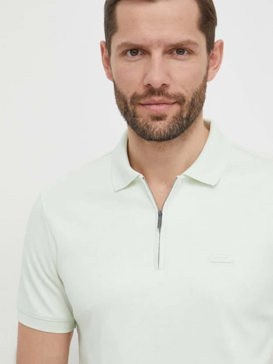Obrázek produktu Calvin Klein Bavlněné polo tričko zelená