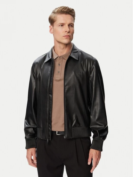 Obrázek produktu Calvin Klein Bunda z imitace kůže LV04RG406G Černá Regular Fit