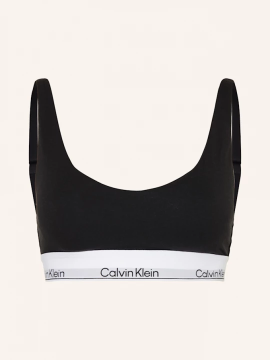 Obrázek produktu Calvin Klein Bustier Podprsenka Icon Cotton Modal černá / bílá