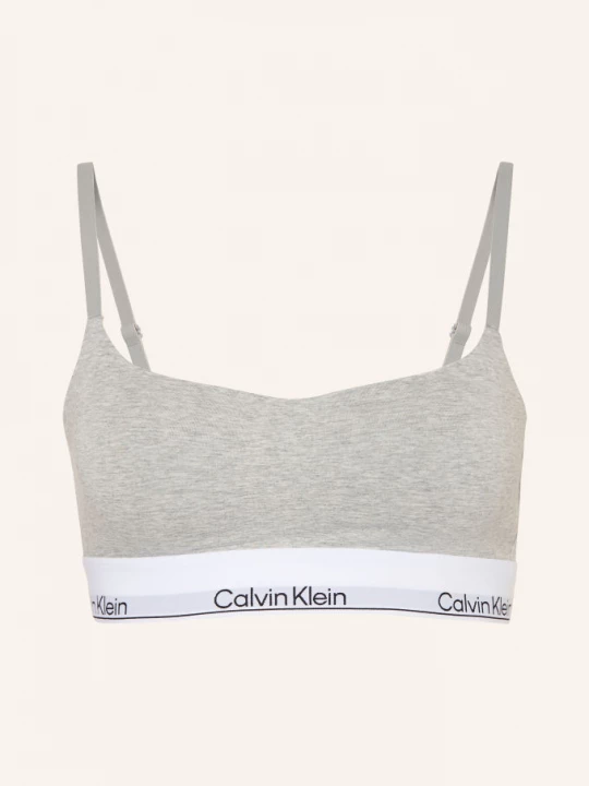 Obrázek produktu Calvin Klein Bustier Podprsenka Icon Cotton Modal světle šedá / bílá