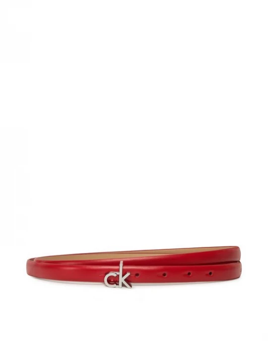 Obrázek produktu Calvin Klein Dámský pásek Ck Buckle Skinny Belt 1.5 K60K612932 Červená