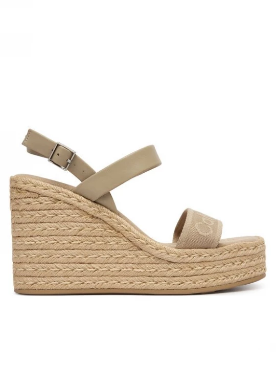 Obrázek produktu Calvin Klein Espadrilky Wedge Espad 70 Webbing Lth HW0HW02901 Béžová