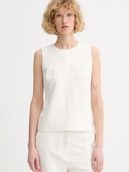 Obrázek produktu Calvin Klein halenka na ramínka dámská s viskózou béžová