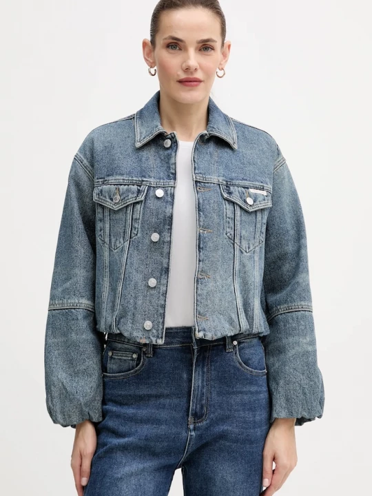 Obrázek produktu Calvin Klein Jeans Bavlněná džínová bunda modrá